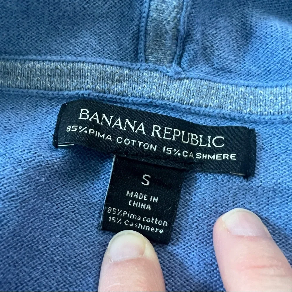 Banana Republic Hooded Jacket Cashmere Cotton Blend Full Zip